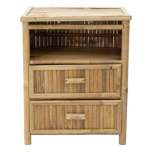 Κομοδίνο Ofra pakoworld bamboo φυσικό 56x46x69εκ.  141-000021