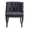 Πολυθρόνα Loreta pakoworld βελούδο ανθρακί με μαύρα πόδια 55x57x78εκ.  146-000018