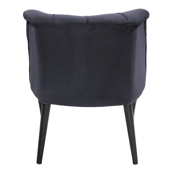 Πολυθρόνα Loreta pakoworld βελούδο ανθρακί με μαύρα πόδια 55x57x78εκ.  146-000018
