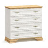 Συρταριέρα Jaden pakoworld 4ων συρταριών golden oak-λευκό antique 93,5x39x88,5εκ.  173-000028