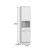 173-000050-1 Στήλη Letto pakoworld σε oak - λευκό ματ απόχρωση 50,2x34,3x195εκ. 173-000050