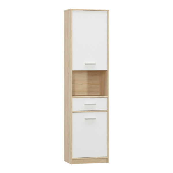 Στήλη Letto pakoworld σε oak - λευκό ματ απόχρωση 50,2x34,3x195εκ.  173-000050