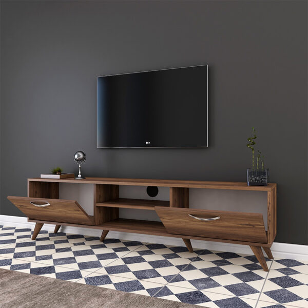 182-000003-2 Έπιπλο τηλεόρασης Sabian pakoworld καρυδί 180x35x48,5εκ 182-000003