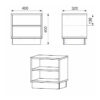 Κομοδίνο Mason pakoworld sonoma-λευκό 40x32x40εκ.  184-000001