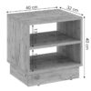 Κομοδίνο Mason pakoworld μελαμίνης σε oak απόχρωση 40x32x40εκ.  184-000100