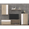 192-000001-2 Σύνθετο σαλονιού Zafira pakoworld sonoma-λευκό 190x35x190εκ. 192-000001