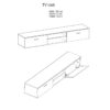 192-000003-4 Σύνθετο σαλονιού Salome pakoworld LED wenge 200x41x190εκ. 192-000003