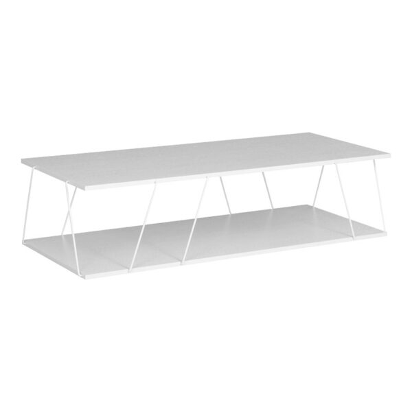 Τραπέζι σαλονιού Tars pakoworld λευκό 120x50x30εκ.  225-000025