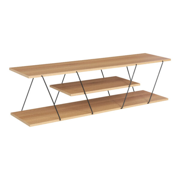 Έπιπλο τηλεόρασης Tars pakoworld sonoma-μαύρο 120x30x33εκ.  225-000029