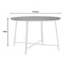 Τραπέζι Gianno pakoworld μελαμίνη σε φυσική απόχρωση και πόδι λευκό μέταλλο Φ120x76εκ.  225-000054