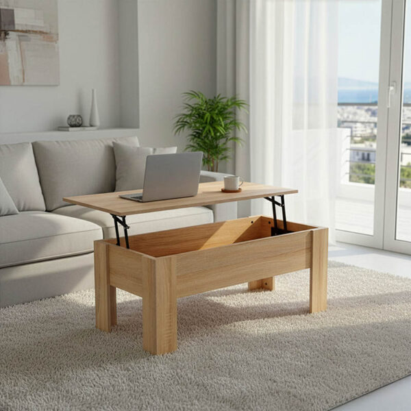 Τραπέζι σαλονιού Ferza pakoworld πολυμορφικό σε oak απόχρωση 100x50x42εκ.  225-000057