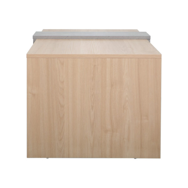 Τραπέζι σαλονιού Cozeto pakoworld σε φυσική με γκρι cement απόχρωση 100x53x41.5εκ.  225-000065