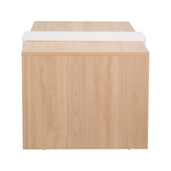 Τραπέζι σαλονιού Cozeto pakoworld σε φυσική-λευκή απόχρωση 100x53x41.5εκ.  225-000067