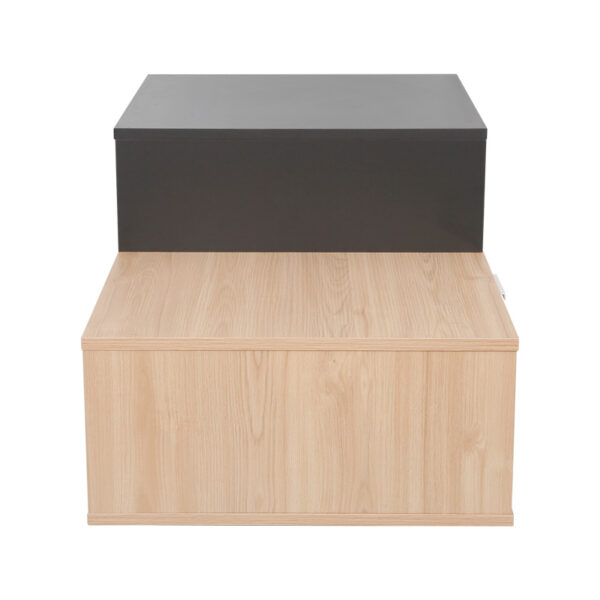 Τραπέζι σαλονιού Vople pakoworld σε φυσική με ανθρακί απόχρωση 90x50x40εκ.  225-000071