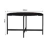 Τραπεζάκι σαλονιού Aisle pakoworld μελαμίνης μαύρο μαρμάρου-μαύρο μέταλλο Φ80x45εκ  230-000038