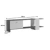 Έπιπλο τηλεόρασης Standi pakoworld σε sonoma-γκρι cement απόχρωση 120x25x36.8εκ  230-000043
