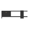 Έπιπλο τηλεόρασης Standi pakoworld σε μαύρο-μαύρο μαρμάρου απόχρωση 120x25x36.8εκ.  230-000064