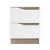 230-000084-2 Κομοδίνο Verena pakoworld σε λευκή-sonoma απόχρωση 40x40x50εκ. 230-000084