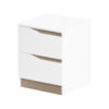 230-000084-3 Κομοδίνο Verena pakoworld σε λευκή-sonoma απόχρωση 40x40x50εκ. 230-000084
