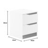 230-000084-5 Κομοδίνο Verena pakoworld σε λευκή-sonoma απόχρωση 40x40x50εκ. 230-000084