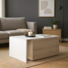 Τραπέζι σαλονιού Extera pakoworld επεκτεινόμενο σε λευκή-sonoma απόχρωση 100-160x50x45εκ.  230-000086