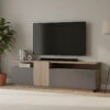 230-000109 Έπιπλο τηλεόρασης Vendora pakoworld σε sonoma-ανθρακί απόχρωση 150x29.5x46.3εκ. 230-000109