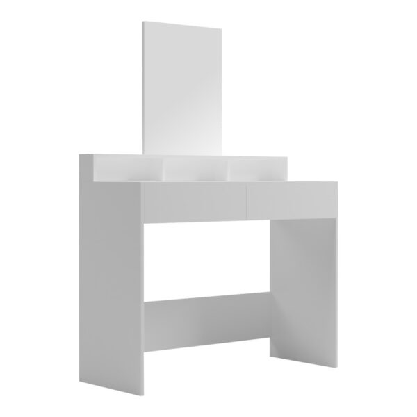 Τουαλέτα κρεβατοκάμαρας Frentsel pakoworld με καθρέπτη σε λευκή απόχρωση 100x40x140εκ.  230-000115