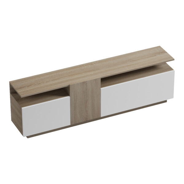 Έπιπλο τηλεόρασης Vendora pakoworld σε sonoma-λευκή απόχρωση 150x29.5x46.3εκ.  230-000122