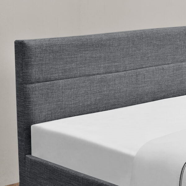 Κρεβάτι διπλό Antigone pakoworld ύφασμα ανθρακί με αποθηκευτικό χώρο 160x200εκ  234-000006