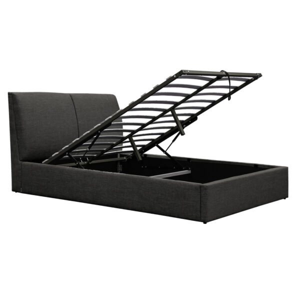 Κρεβάτι διπλό Violaine pakoworld ύφασμα ανθρακί με αποθηκευτικό χώρο 160x200εκ  234-000010