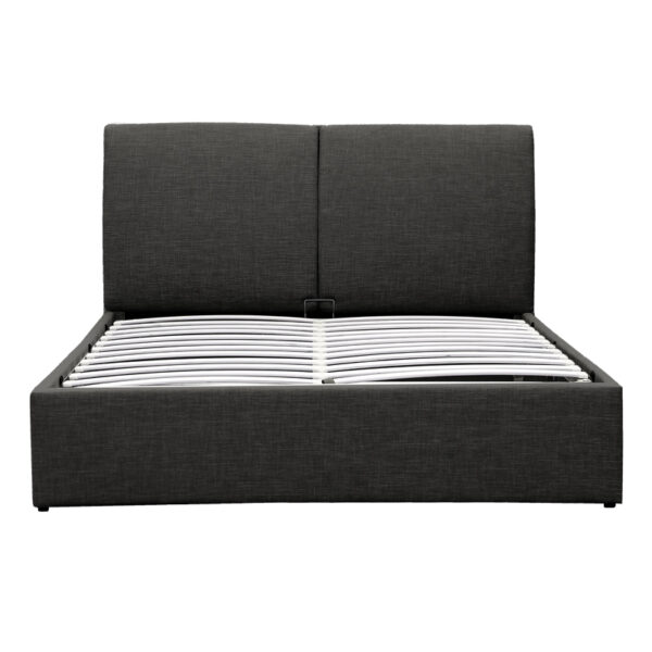 Κρεβάτι διπλό Violaine pakoworld ύφασμα ανθρακί με αποθηκευτικό χώρο 160x200εκ  234-000010