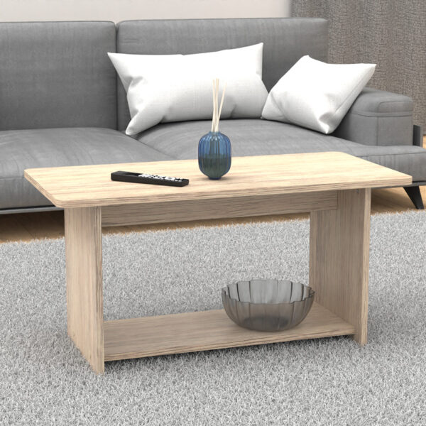 Τραπέζι Kumba pakoworld σε oak απόχρωση 80x40x42εκ  248-000025