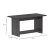 248-000026-4 Τραπέζι Kumba pakoworld σε ανθρακί-wenge απόχρωση 80x40x42εκ 248-000026