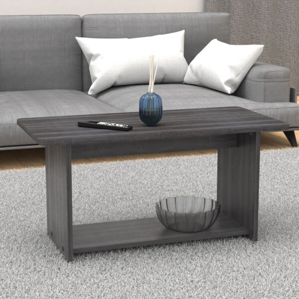 Τραπέζι Kumba pakoworld σε ανθρακί-wenge απόχρωση 80x40x42εκ  248-000026