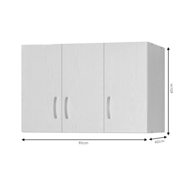 249-000041-3 Πατάρι ντουλάπας Zelia pakoworld τρίφυλλο oak 90x42x60εκ. 249-000041