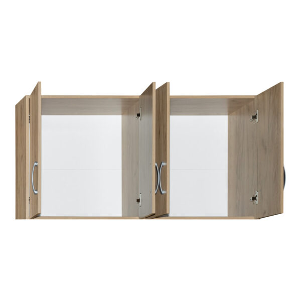 249-000078-2 Πατάρι ντουλάπας Zelia pakoworld τετράφυλλο σε oak απόχρωση 120x42x60εκ 249-000078