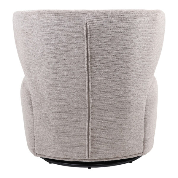 Πολυθρόνα Marelia pakoworld περιστρεφόμενη μπεζ ύφασμα 73x76x76εκ.  255-000071