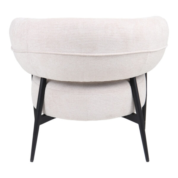 Πολυθρόνα Penfel pakoworld ύφασμα σε κρεμ απόχρωση με πόδι μαύρο μέταλλο 85x72x73εκ.  255-000074