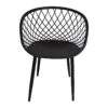Πολυθρόνα Ezra pakoworld μαύρο pp-πόδι μαύρο μέταλλο 63x55x83εκ.  262-000025