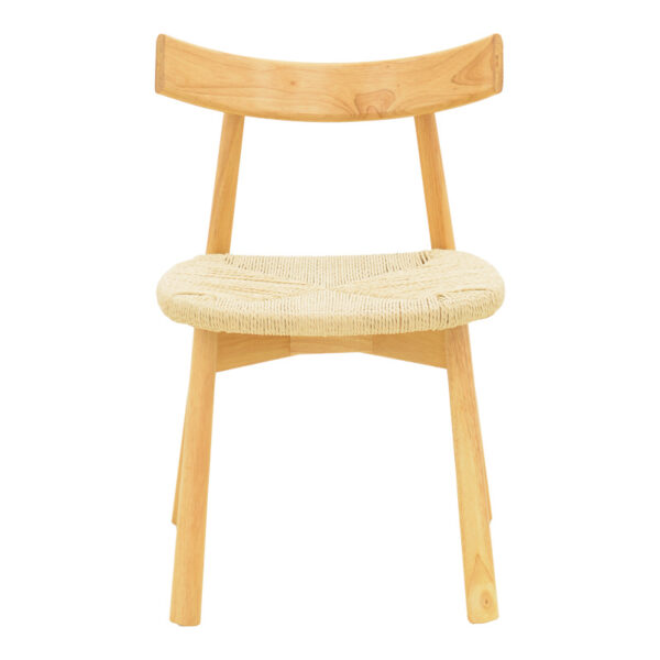 Καρέκλα Clareta pakoworld rubberwood-σχοινί σε φυσική απόχρωση 53x55x79εκ.  263-000057