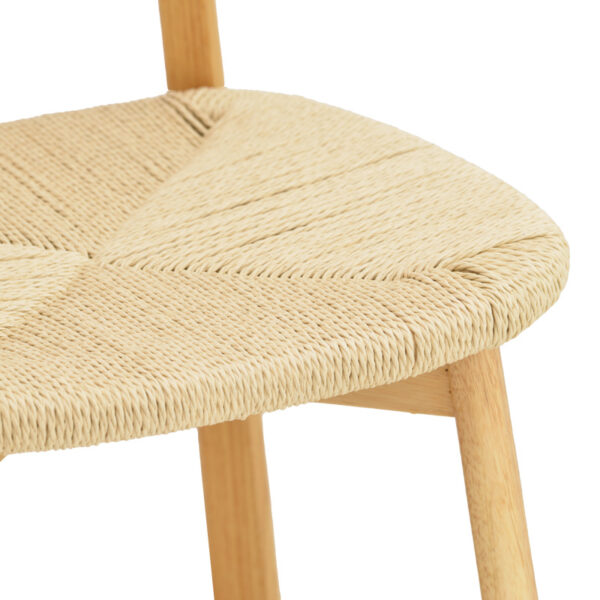 Καρέκλα Clareta pakoworld rubberwood-σχοινί σε φυσική απόχρωση 53x55x79εκ.  263-000057