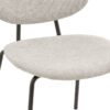 Καρέκλα Pietro pakoworld ανοιχτό γκρι ύφασμα-πόδι μαύρο μέταλλο 50x53x83εκ.  264-000006