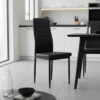 Καρέκλα Parker pakoworld PU ανθρακί-μαύρο πόδι 42x48x98εκ.  270-000002
