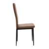 Καρέκλα Parker pakoworld PU καφέ-μαύρο πόδι 42x48x98εκ.  270-000003