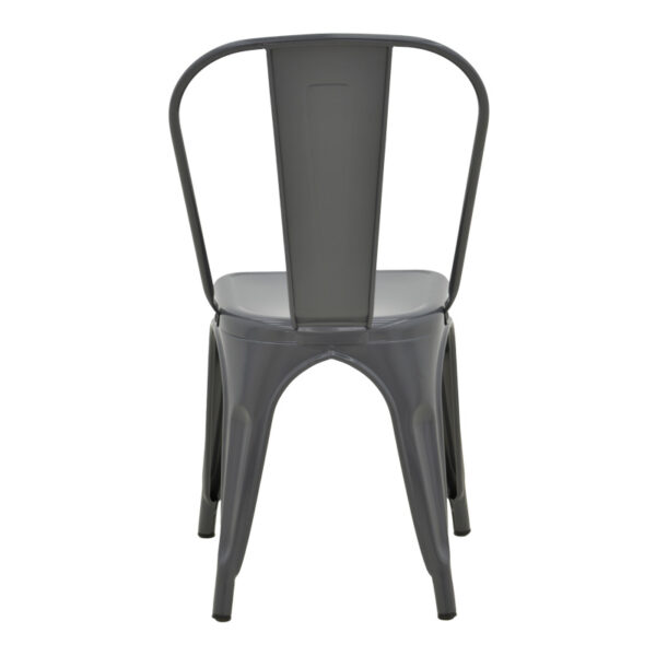 Καρέκλα Utopia pakoworld μέταλλο σε ανθρακί απόχρωση 44x44x85εκ.  270-000028