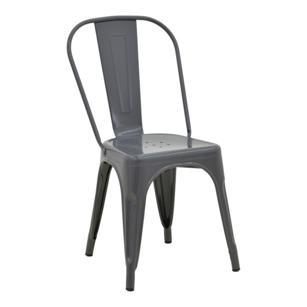 Καρέκλα Utopia pakoworld μέταλλο σε ανθρακί απόχρωση 44x44x85εκ.  270-000028