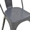 Καρέκλα Utopia pakoworld μέταλλο σε ανθρακί απόχρωση 44x44x85εκ.  270-000028