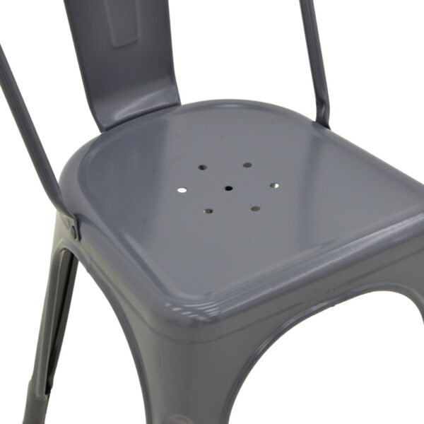 Καρέκλα Utopia pakoworld μέταλλο σε ανθρακί απόχρωση 44x44x85εκ.  270-000028