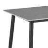 278-000006-1 Τραπέζι Gustas pakoworld γκρι μαρμάρου sintered stone-μαύρο μέταλλο 160x80x75εκ. 278-000006