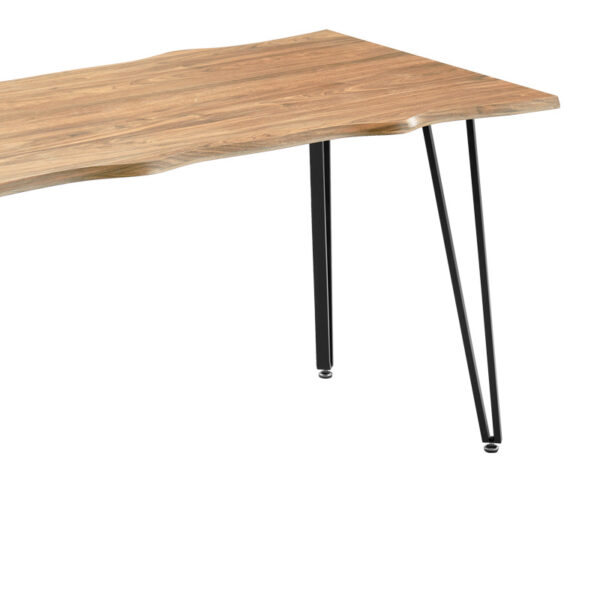 Τραπέζι Izzac pakoworld επιφάνεια MDF sonoma-πόδι μαύρο μέταλλο 140x80x76εκ.  278-000011